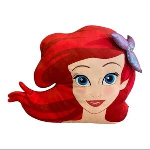 Disney Little Mermaid Ariel Character Pillow with Red Hair
